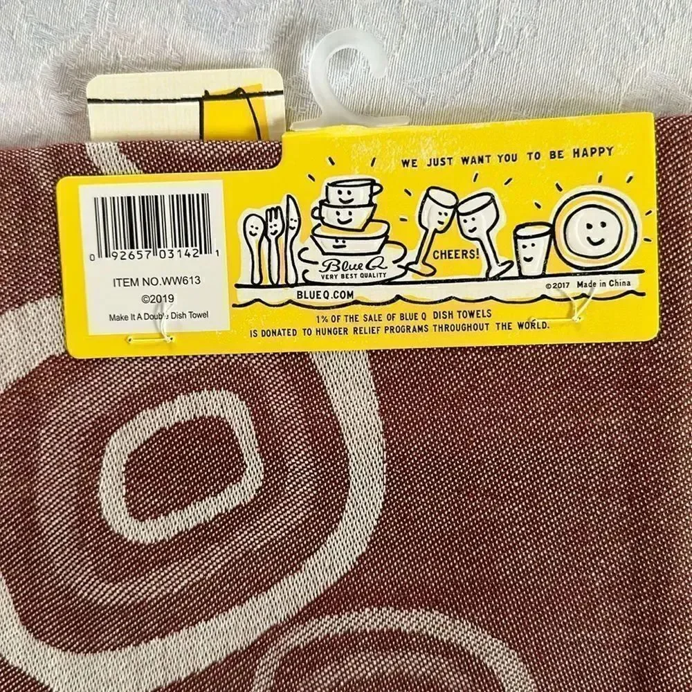 Blue Q Cotton Woven Dish Towel  - Make Mine a Double